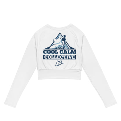 Recycled long-sleeve crop top