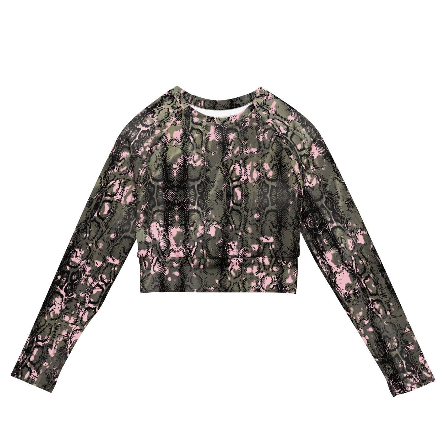 Recycled long-sleeve crop top