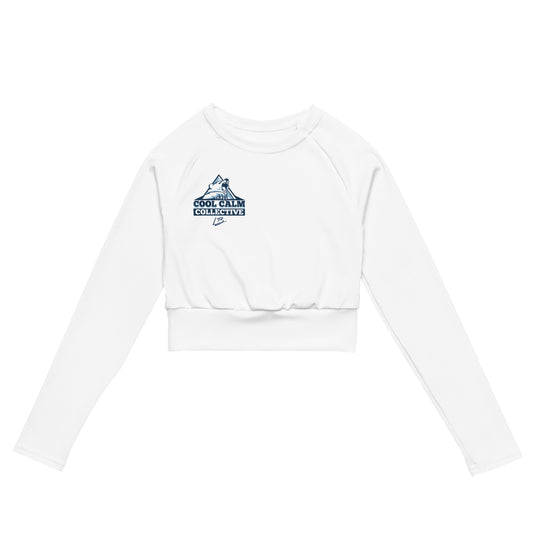 Recycled long-sleeve crop top