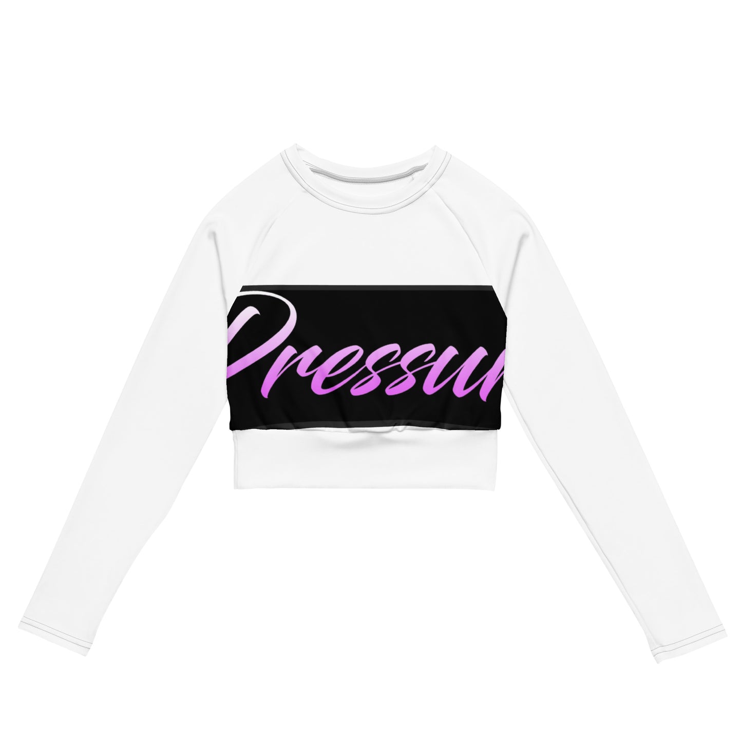 Recycled long-sleeve crop top