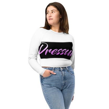 Recycled long-sleeve crop top