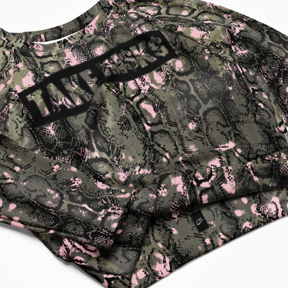 Recycled long-sleeve crop top
