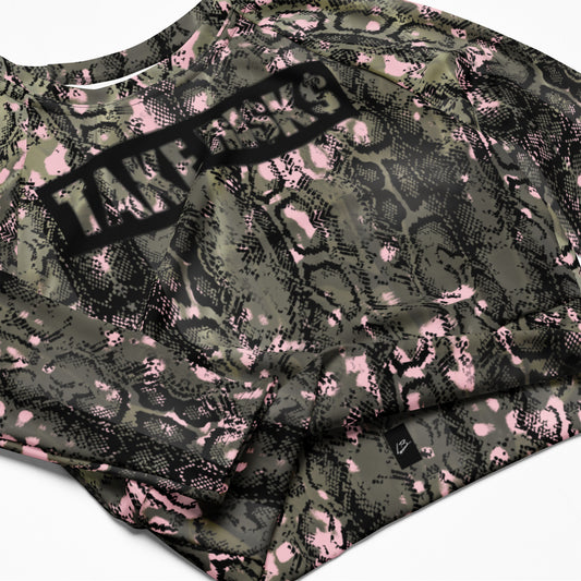 Recycled long-sleeve crop top