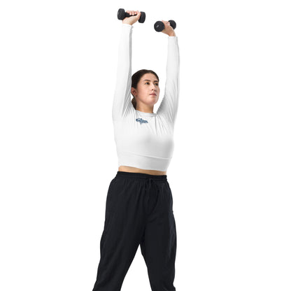 Recycled long-sleeve crop top