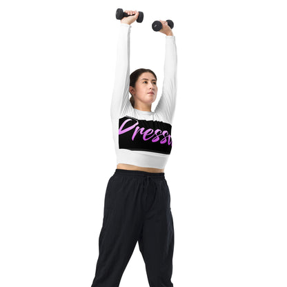 Recycled long-sleeve crop top