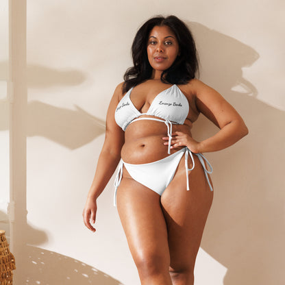 All-over print recycled string bikini