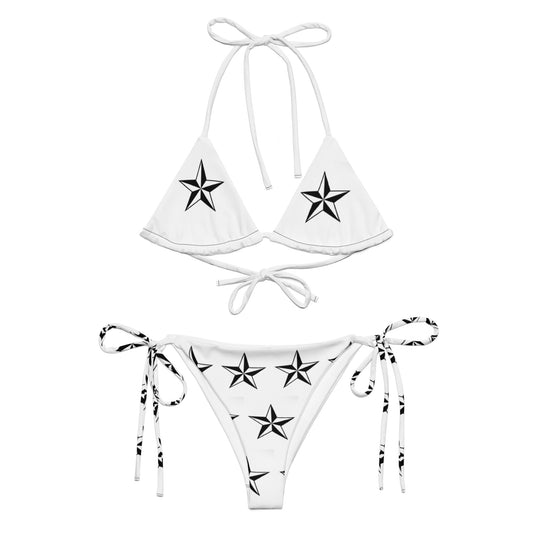 All-over print recycled string bikini