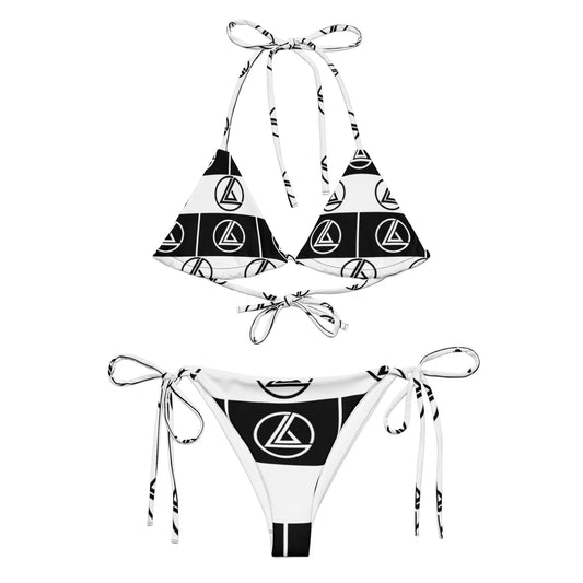 All-over print recycled string bikini