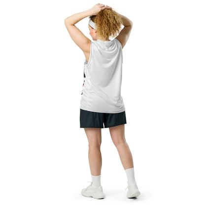 Recycled unisex basketball jersey tiger big front
