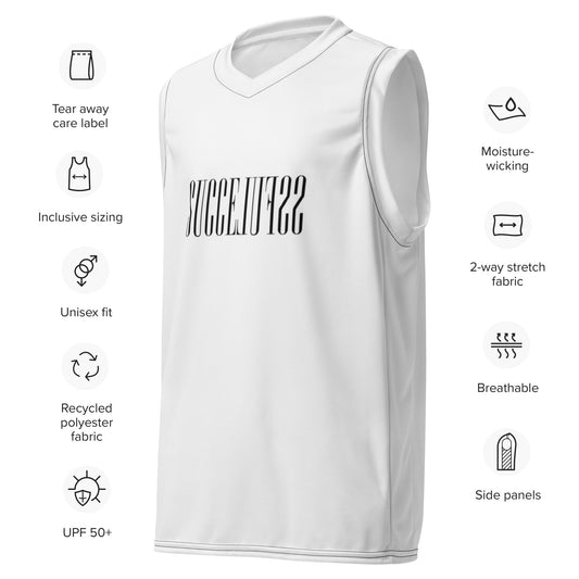 Recycled unisex basketball jersey