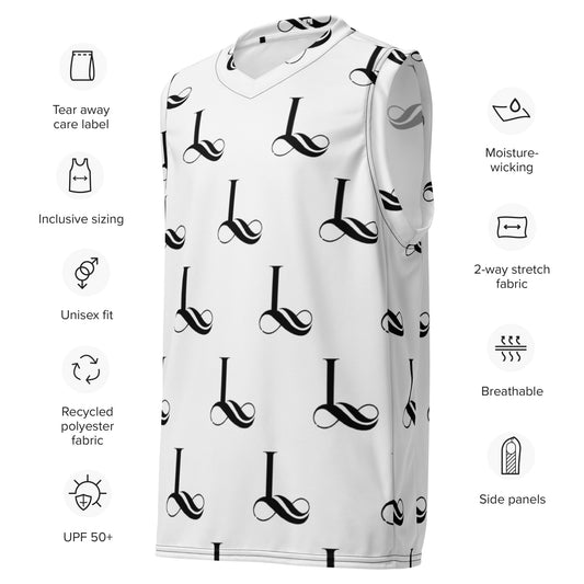 Recycled unisex basketball jersey