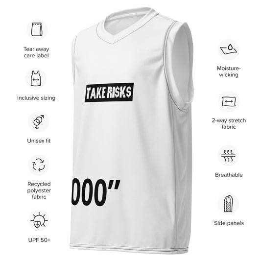 Recycled unisex basketball jersey