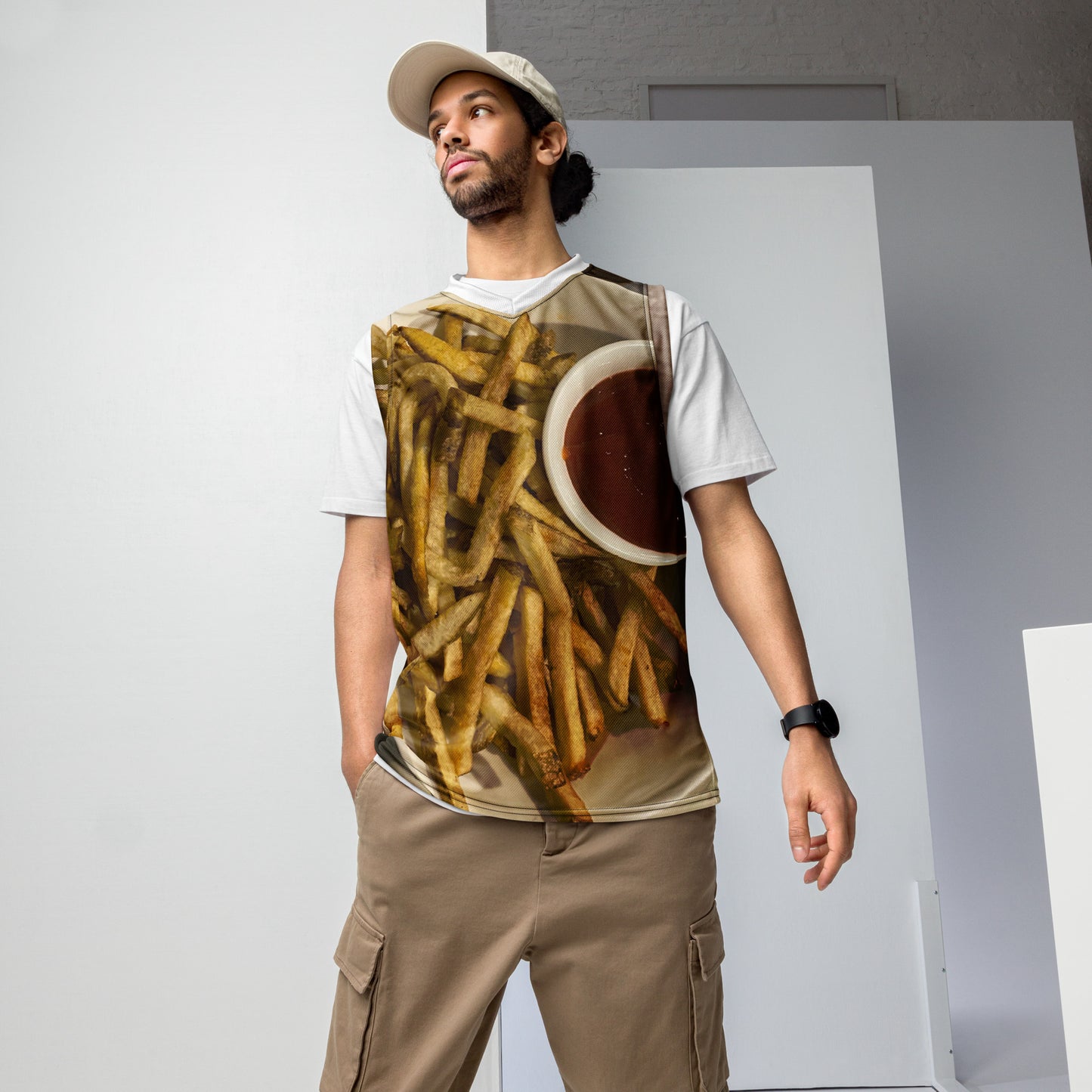 Recycled unisex basketball jersey