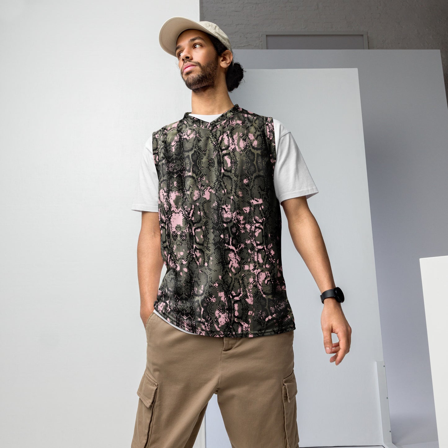 Recycled unisex basketball jersey