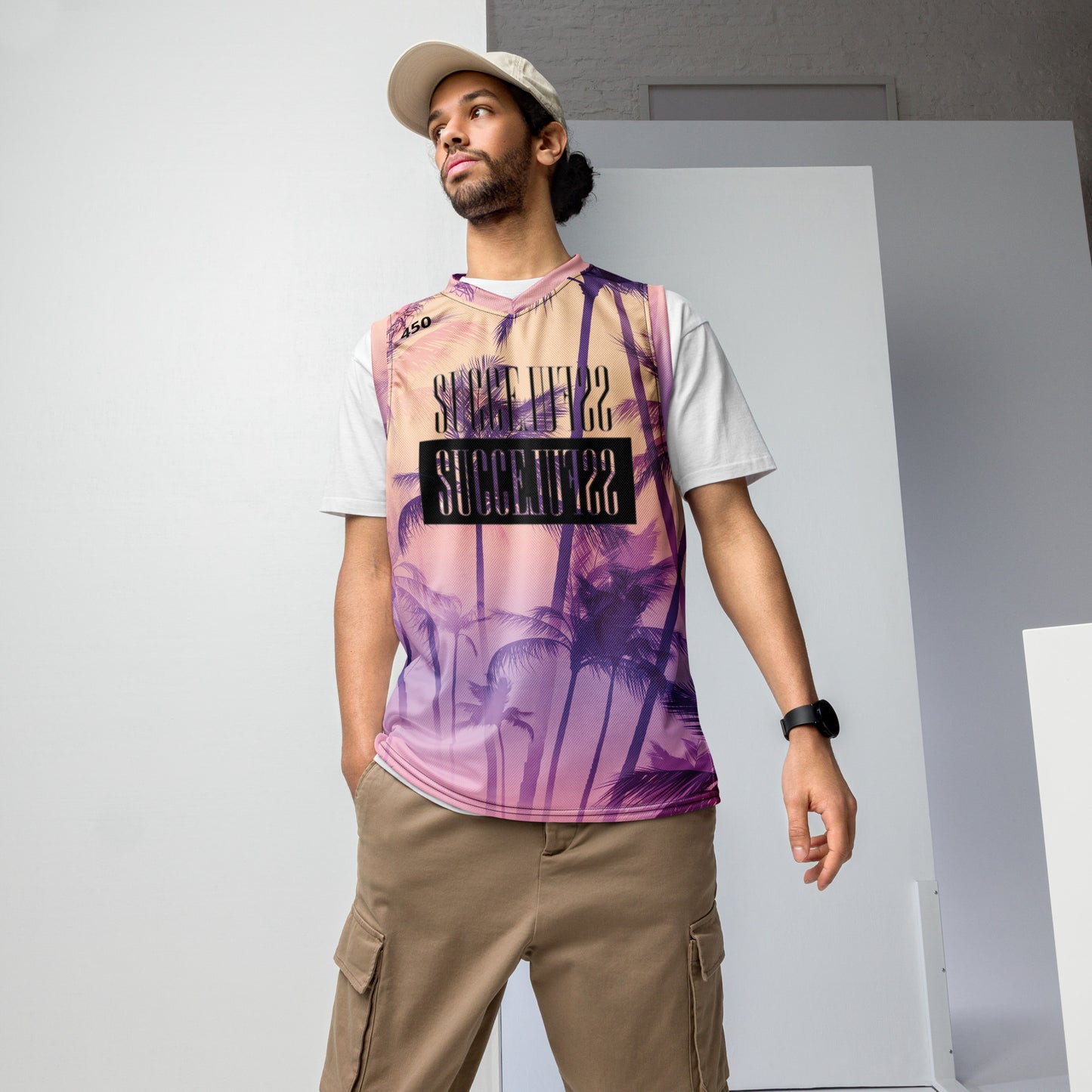 Recycled unisex basketball jersey