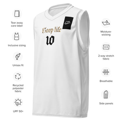 Recycled unisex basketball jersey