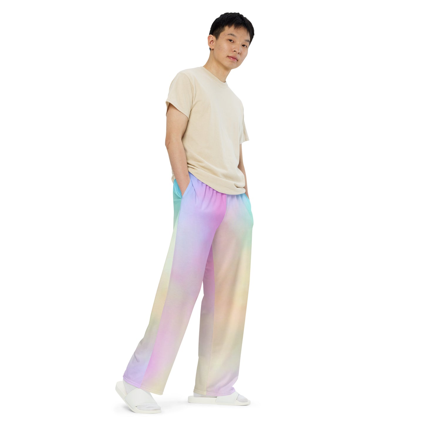 All-over print unisex wide-leg pants