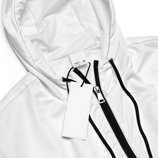 Women’s cropped windbreaker cursive L pink stripe
