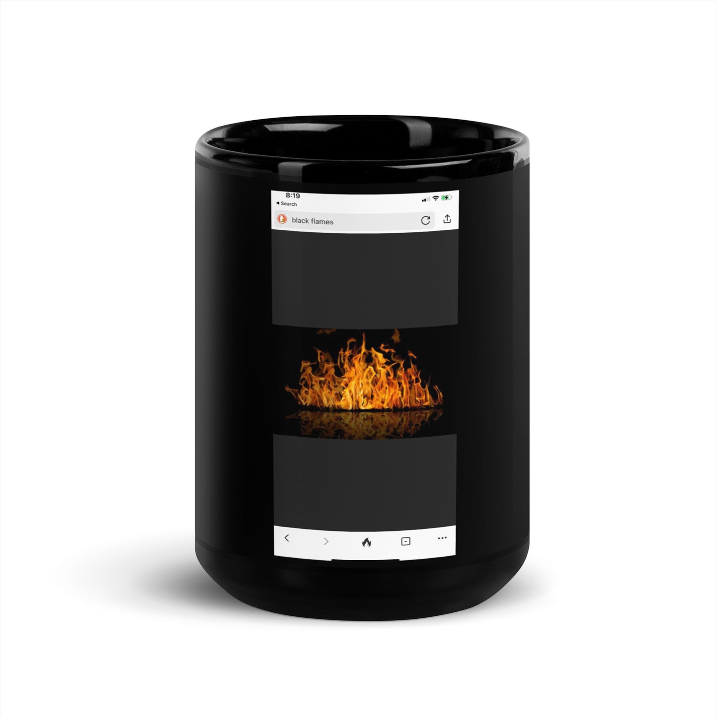 Black Glossy Mug regular flam