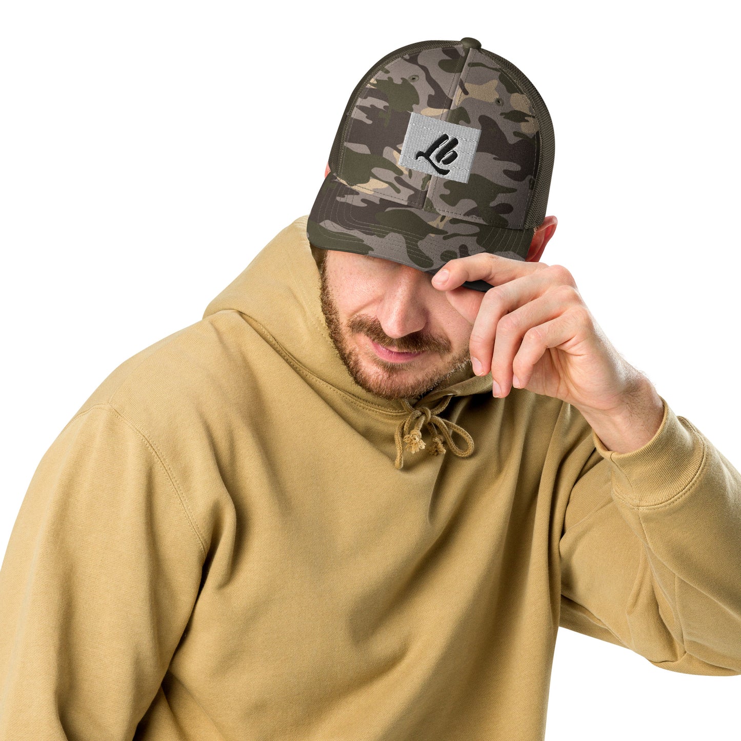 Camouflage trucker hat