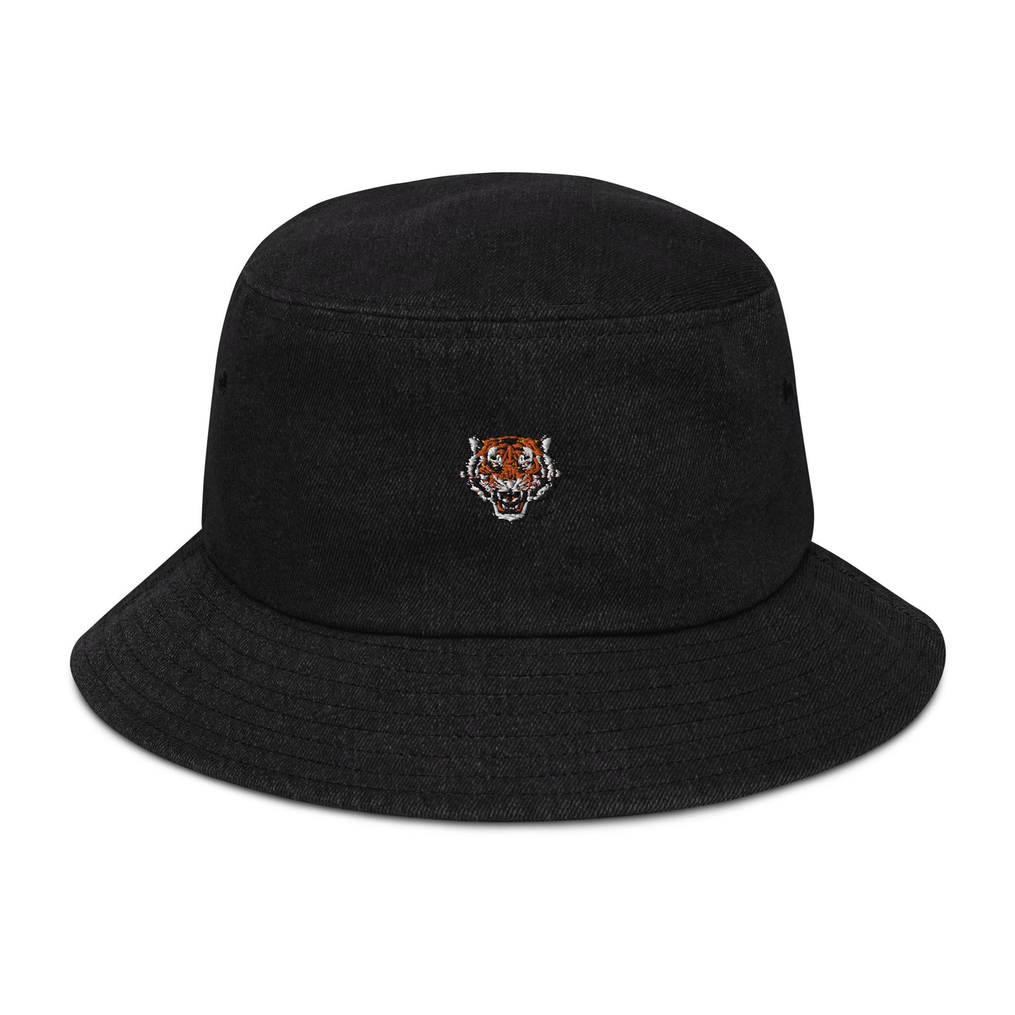 Denim bucket hat tiger