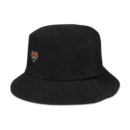 Denim bucket hat tiger