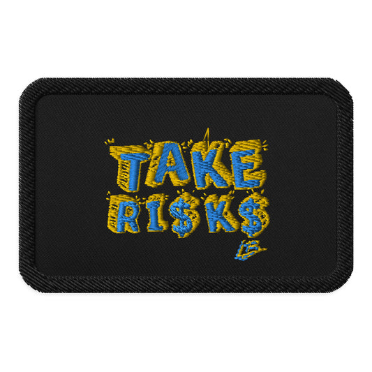 Embroidered patches tr blue w dollar