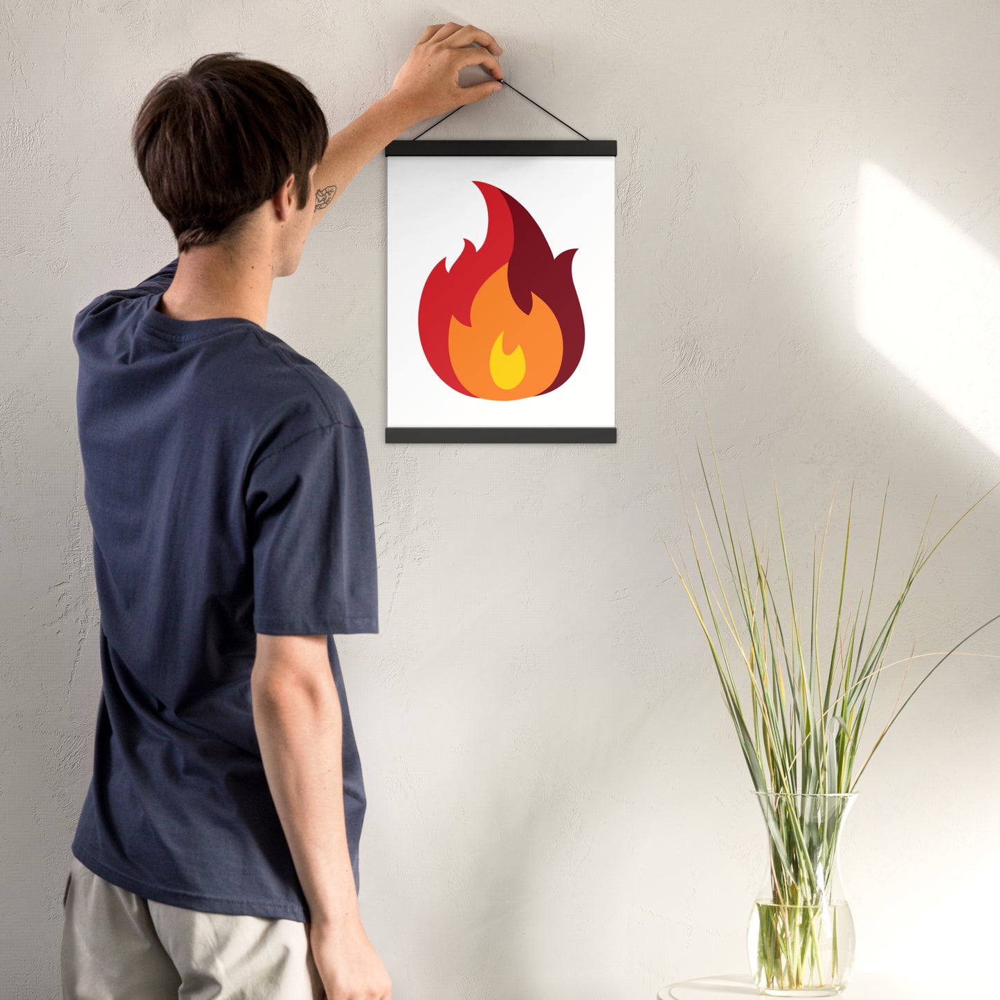 Poster with hangers