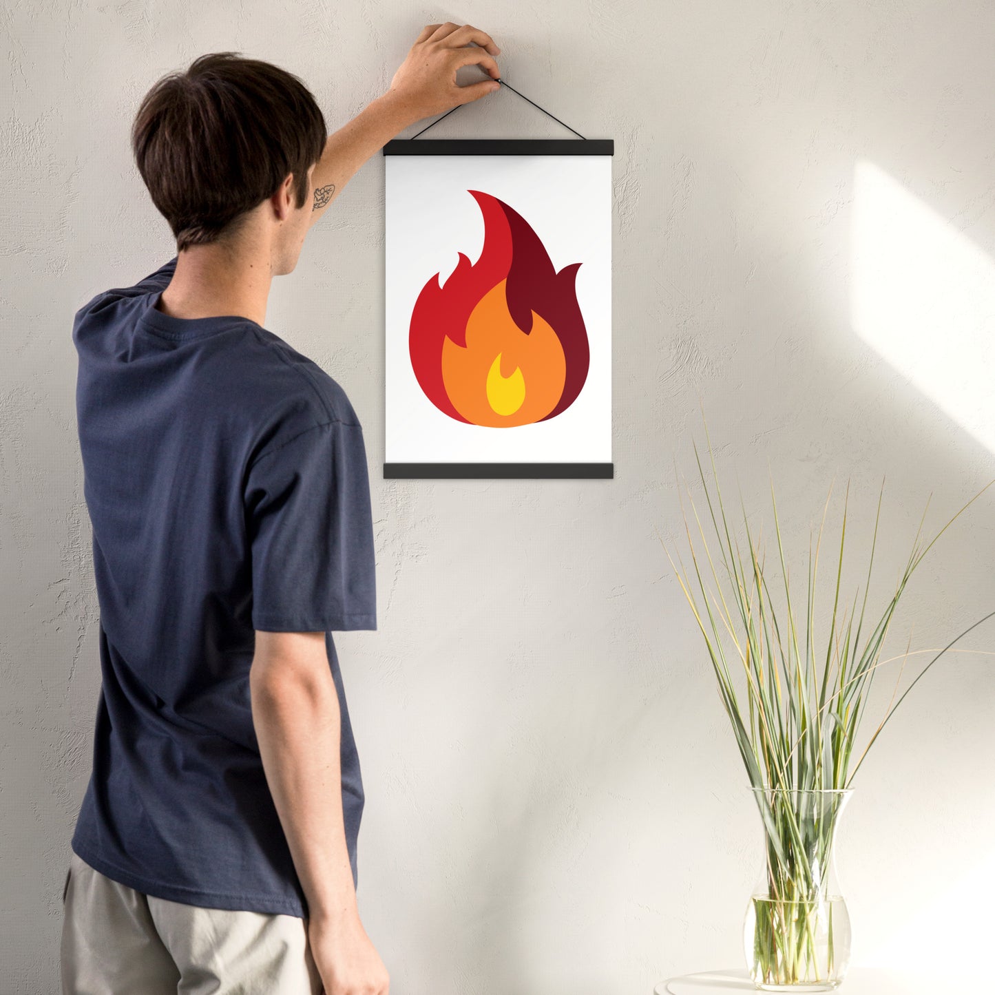 Poster with hangers