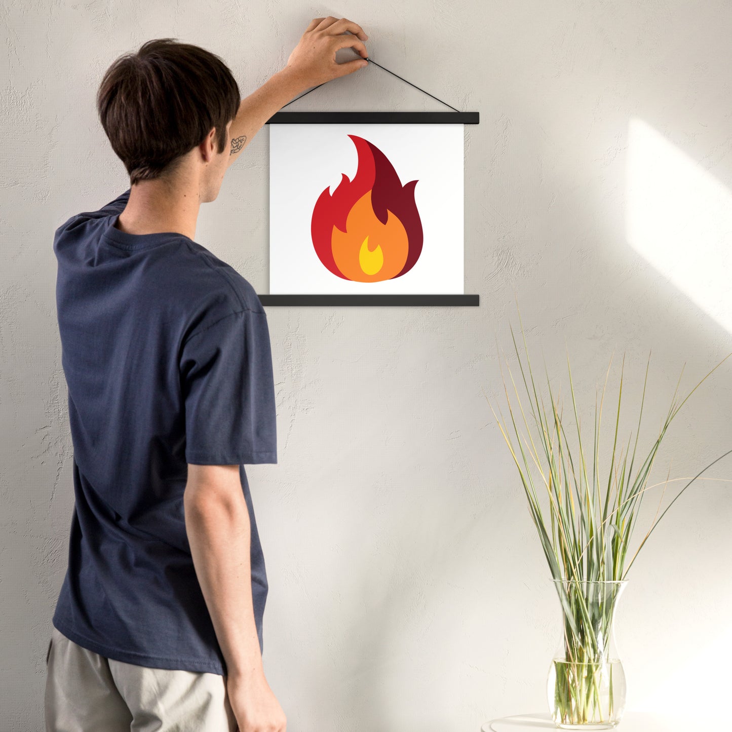 Poster with hangers