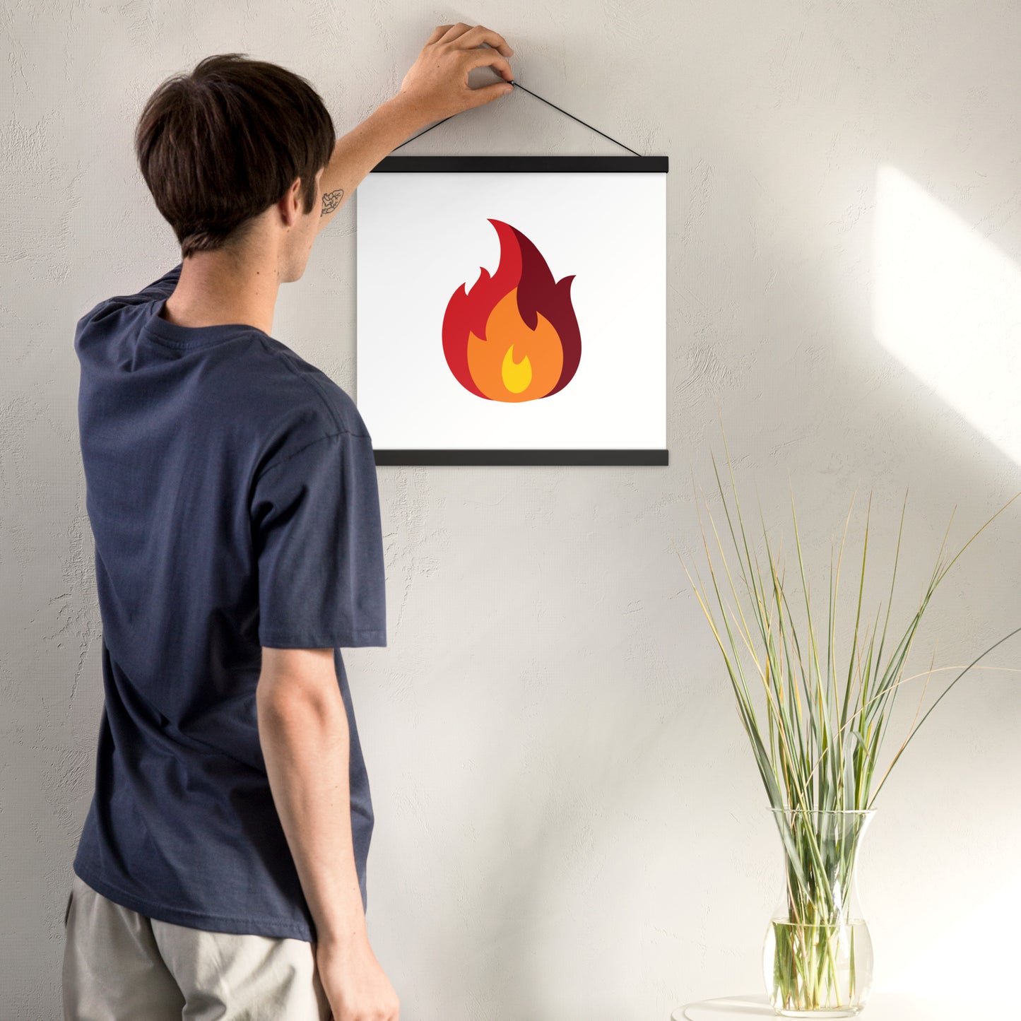 Poster with hangers