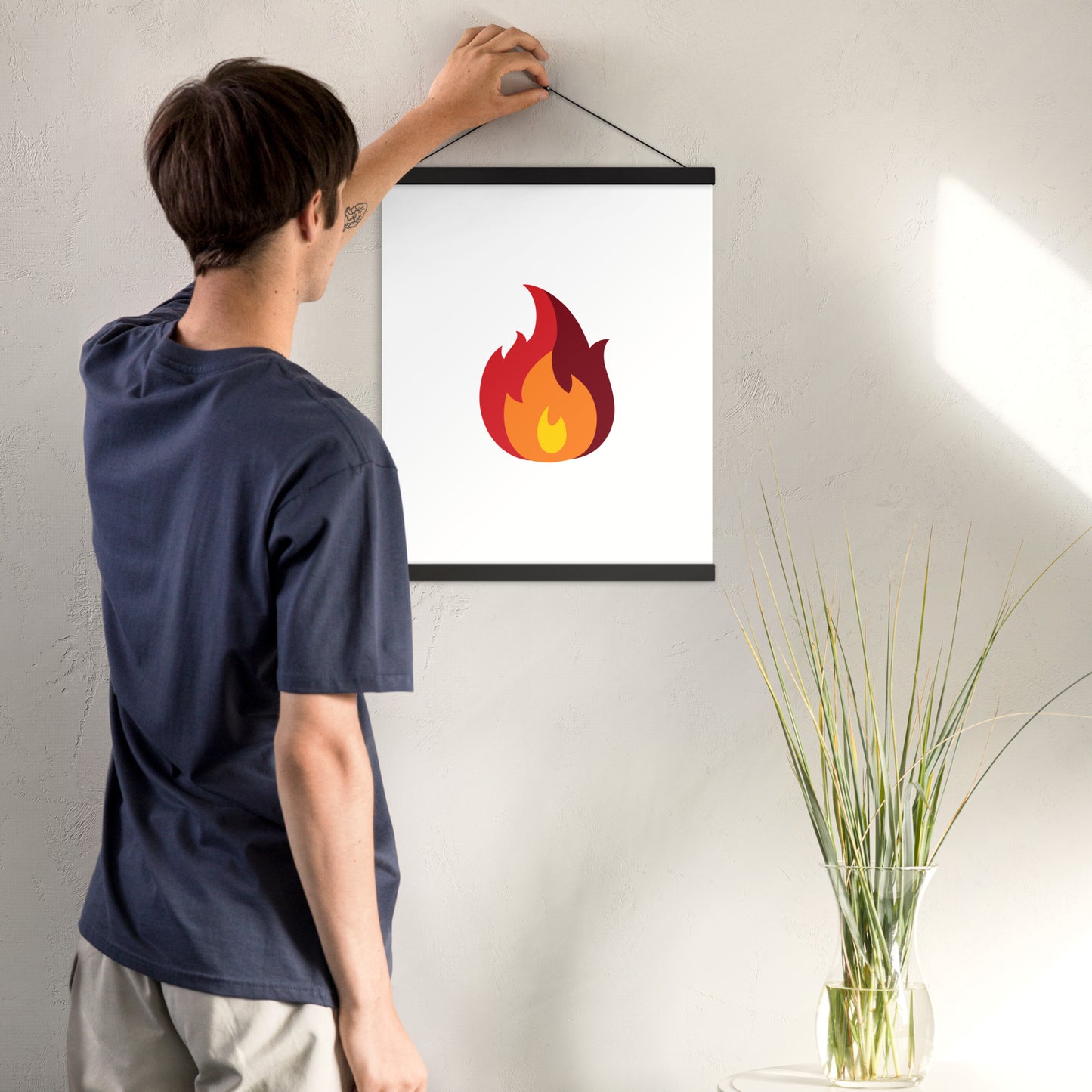 Poster with hangers