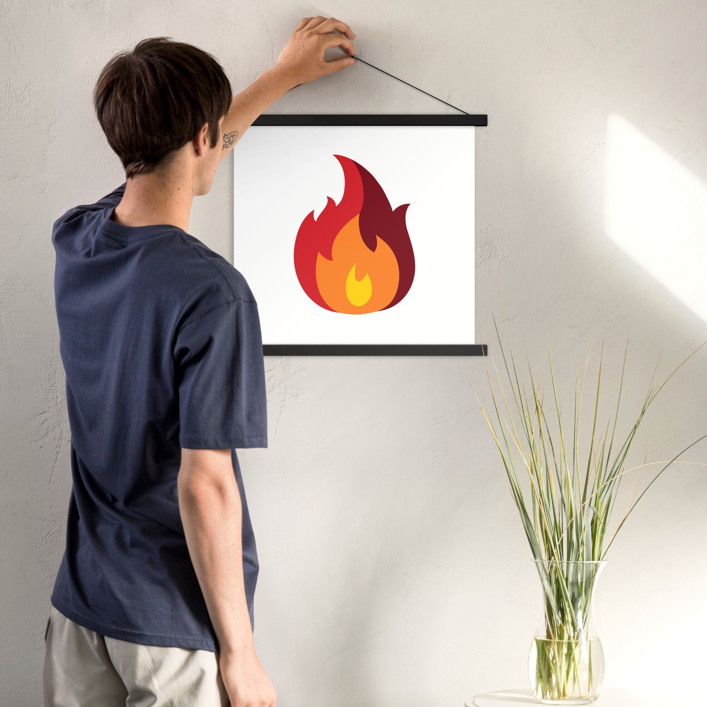 Poster with hangers