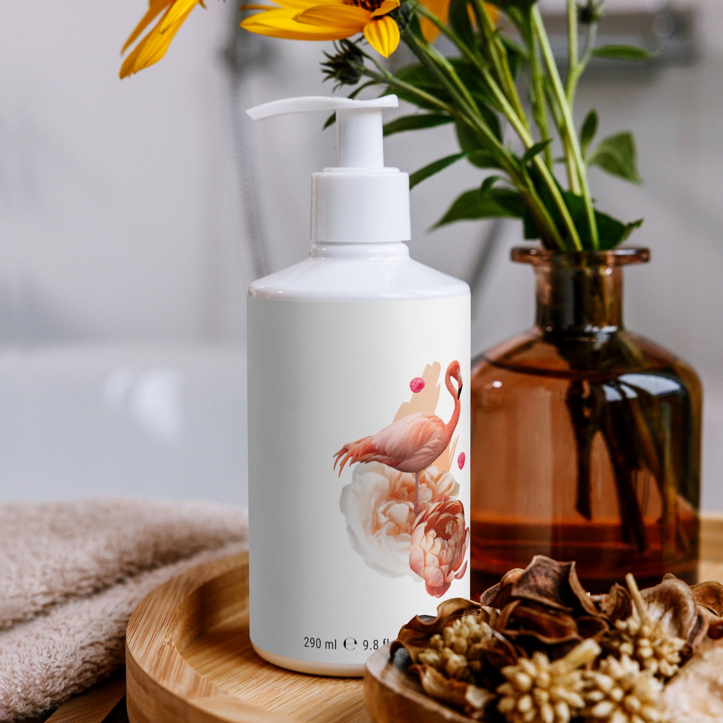 Floral hand & body lotion bird