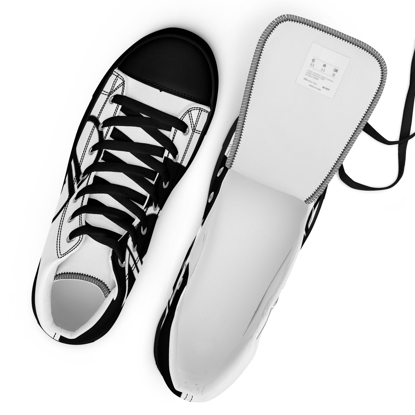 Men’s high top canvas shoes