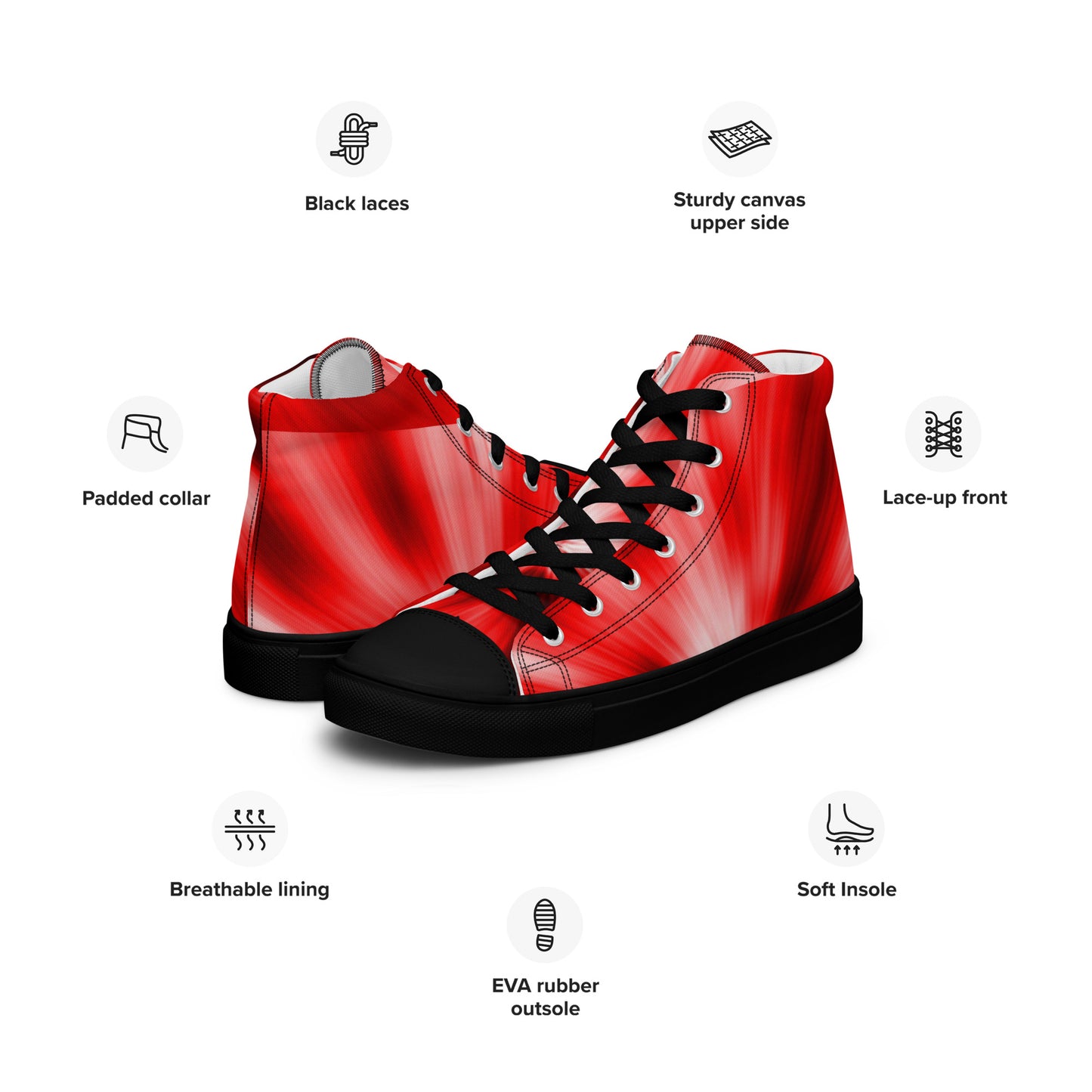 Men’s high top canvas shoes