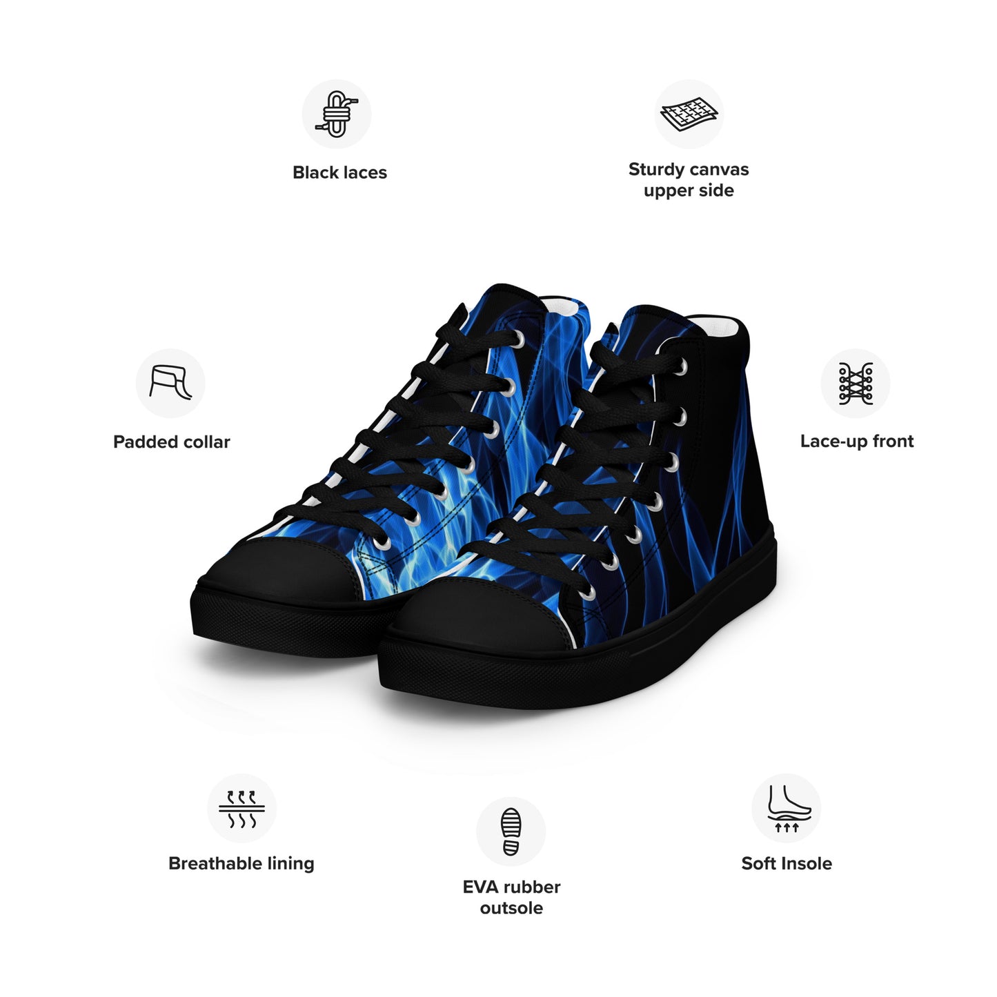 Men’s high top canvas shoes