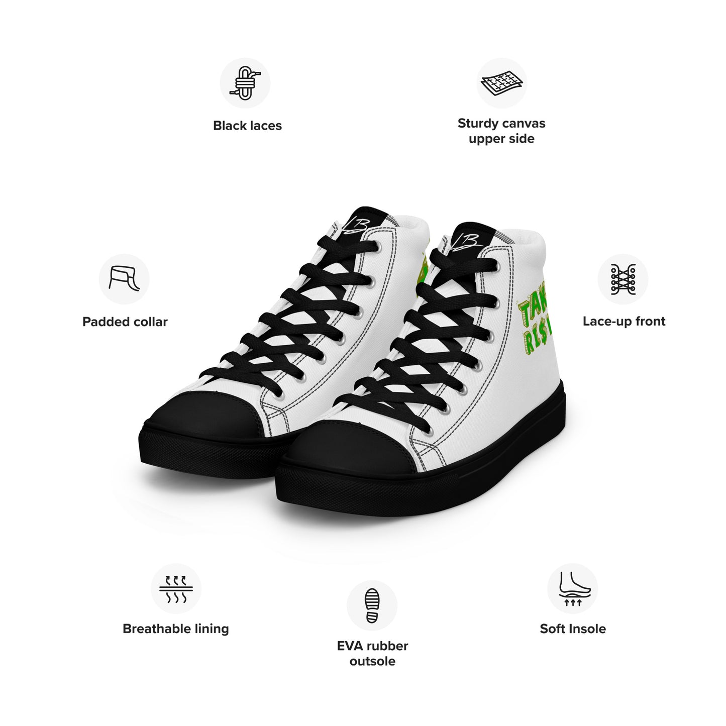 Men’s high top canvas shoes