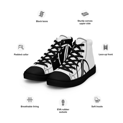 Men’s high top canvas shoes