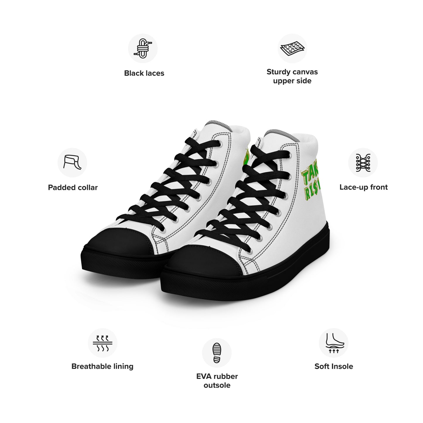 Men’s high top canvas shoes