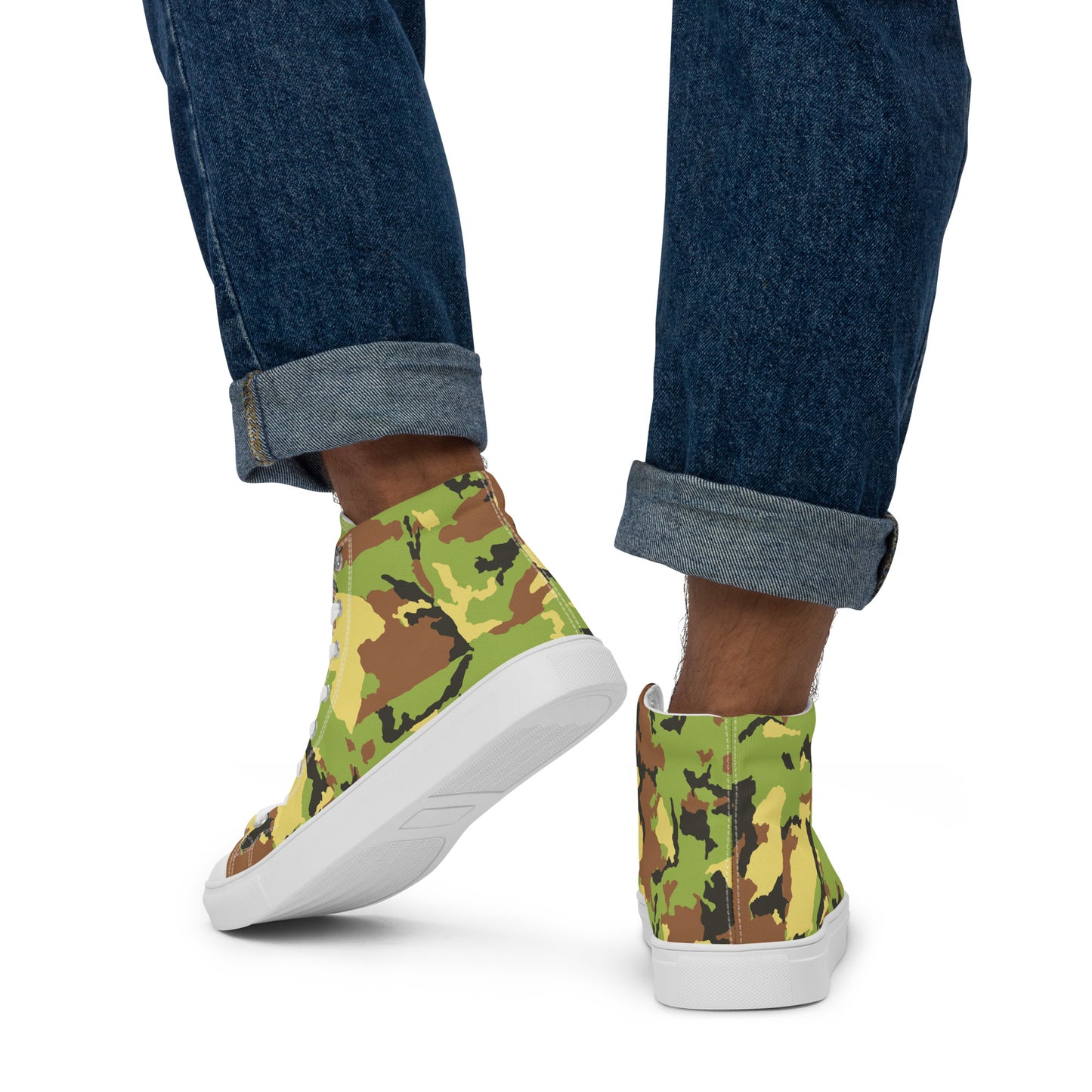 Men’s high top canvas shoesCAMOGREENPLAIN