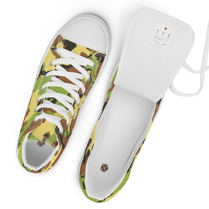 Men’s high top canvas shoesCAMOGREENPLAIN