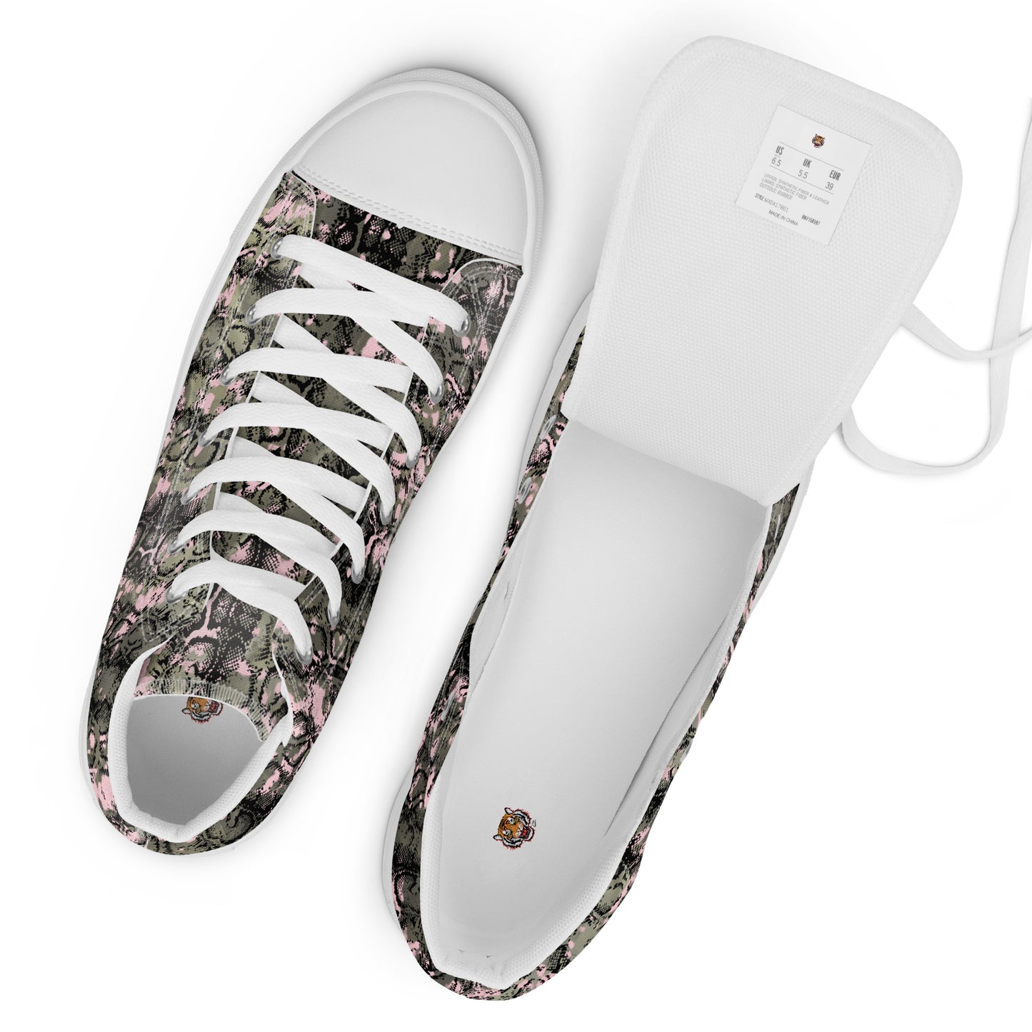 Men’s high top canvas shoes
