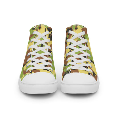 Men’s high top canvas shoesCAMOGREENPLAIN
