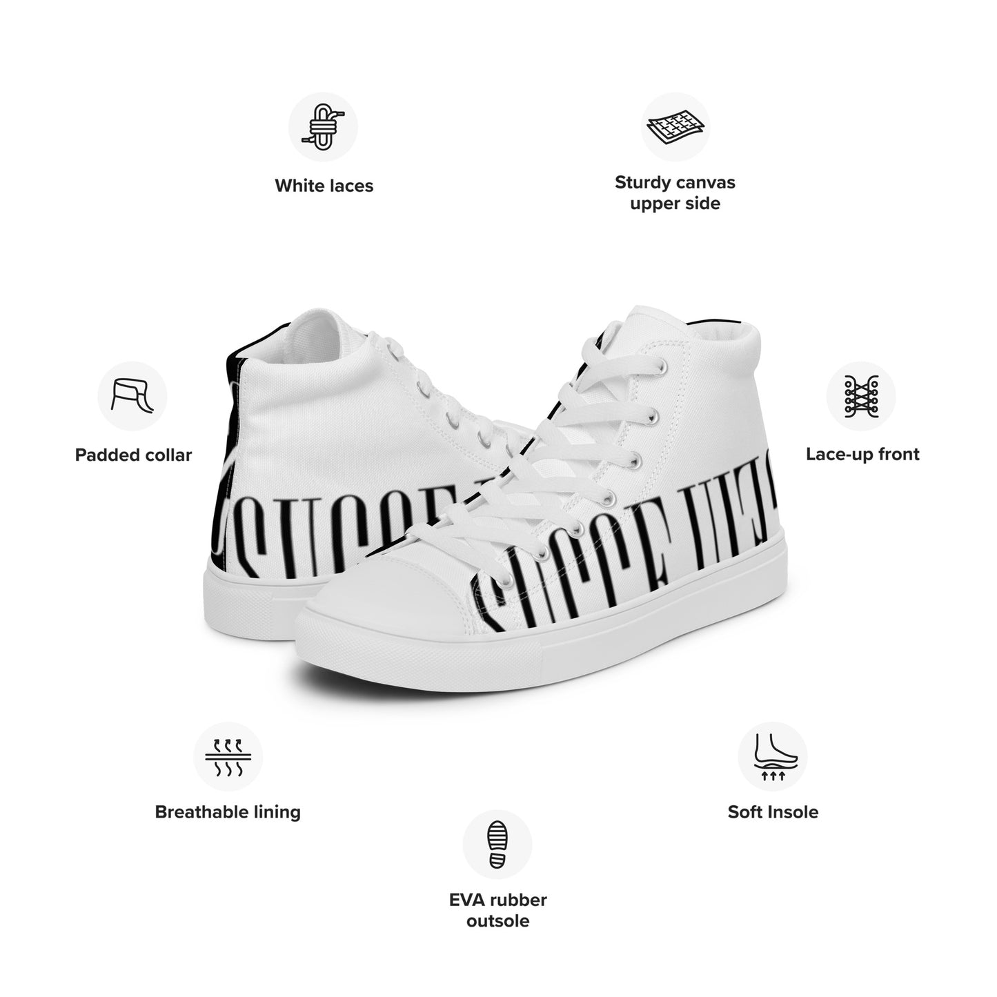 Men’s high top canvas shoes