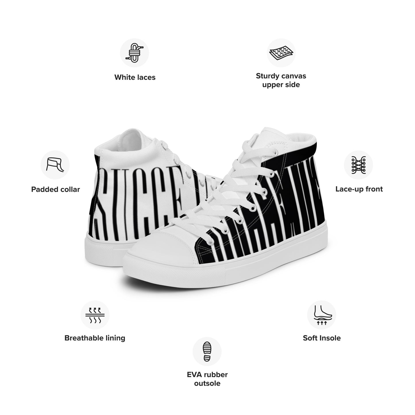 Men’s high top canvas shoes