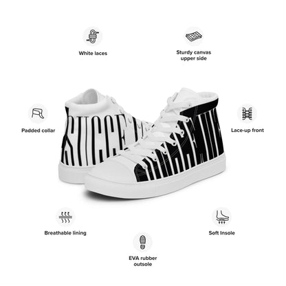 Men’s high top canvas shoes