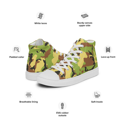 Men’s high top canvas shoesCAMOGREENPLAIN