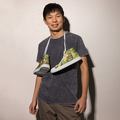 Men’s high top canvas shoesCAMOGREENPLAIN