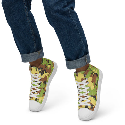 Men’s high top canvas shoesCAMOGREENPLAIN